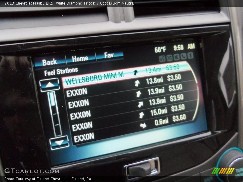 White Diamond Tricoat / Cocoa/Light Neutral 2013 Chevrolet Malibu LTZ
