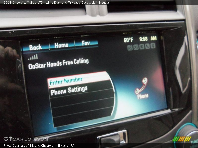 White Diamond Tricoat / Cocoa/Light Neutral 2013 Chevrolet Malibu LTZ