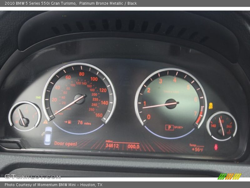  2010 5 Series 550i Gran Turismo 550i Gran Turismo Gauges