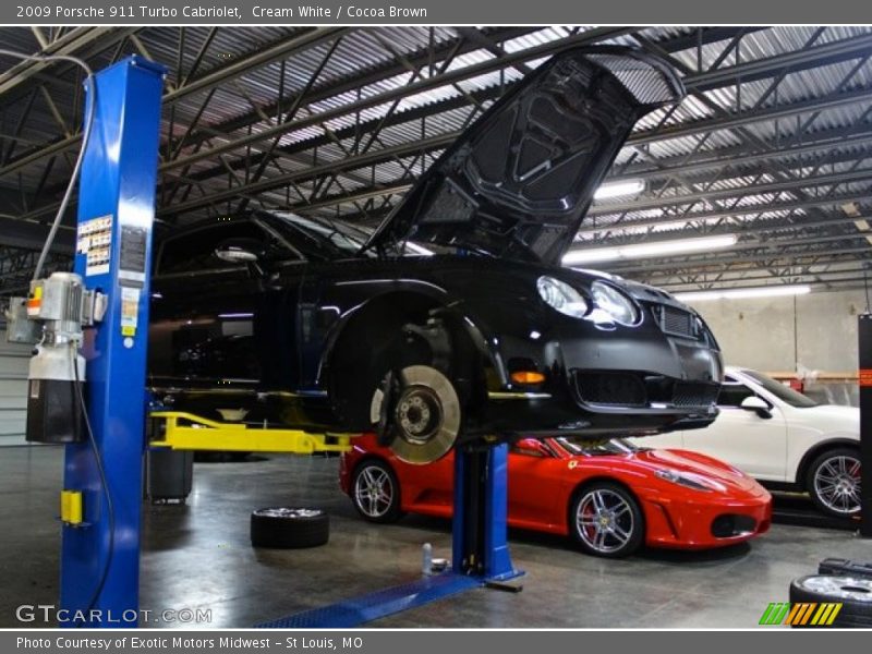 Cream White / Cocoa Brown 2009 Porsche 911 Turbo Cabriolet