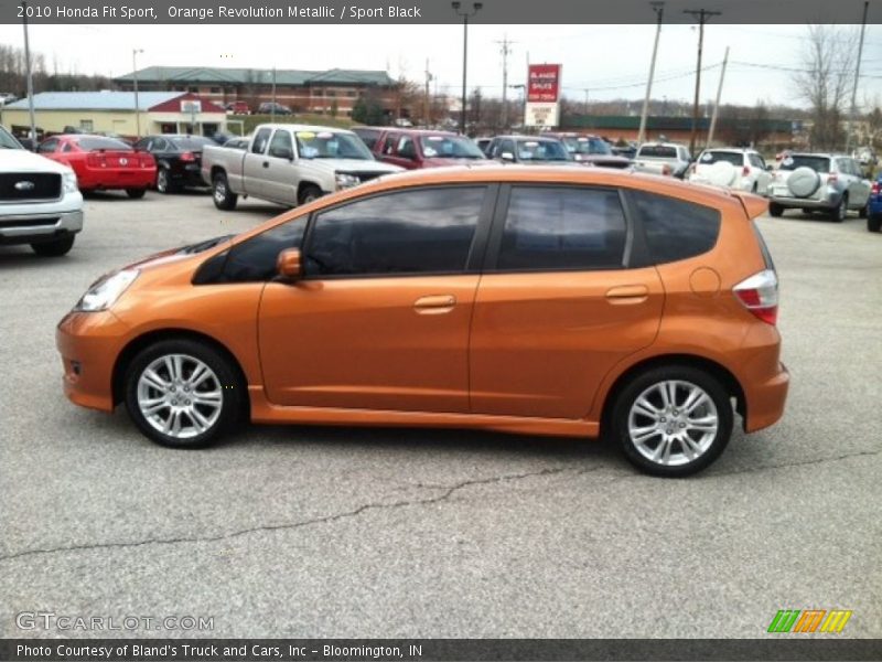 Orange Revolution Metallic / Sport Black 2010 Honda Fit Sport