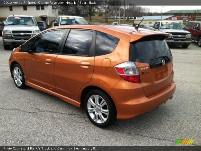 Orange Revolution Metallic / Sport Black 2010 Honda Fit Sport