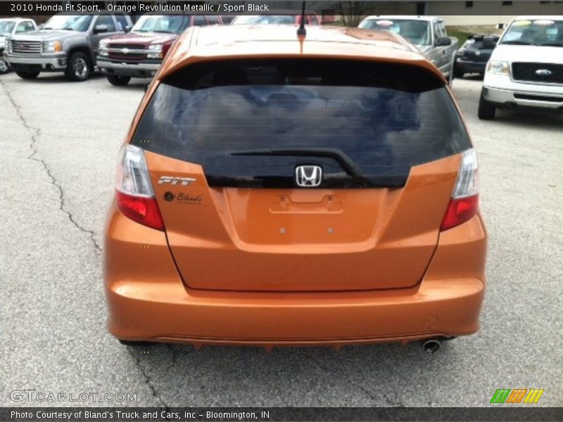Orange Revolution Metallic / Sport Black 2010 Honda Fit Sport