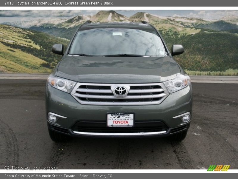 Cypress Green Pearl / Black 2013 Toyota Highlander SE 4WD