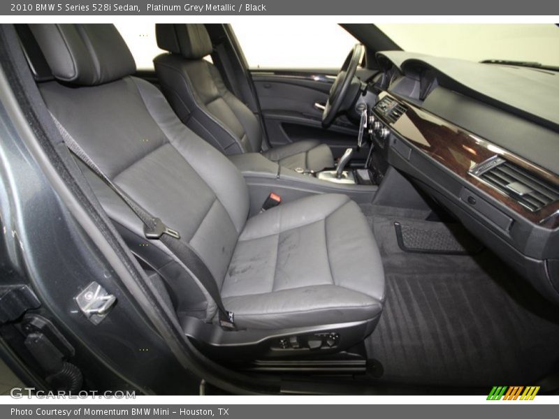 Platinum Grey Metallic / Black 2010 BMW 5 Series 528i Sedan