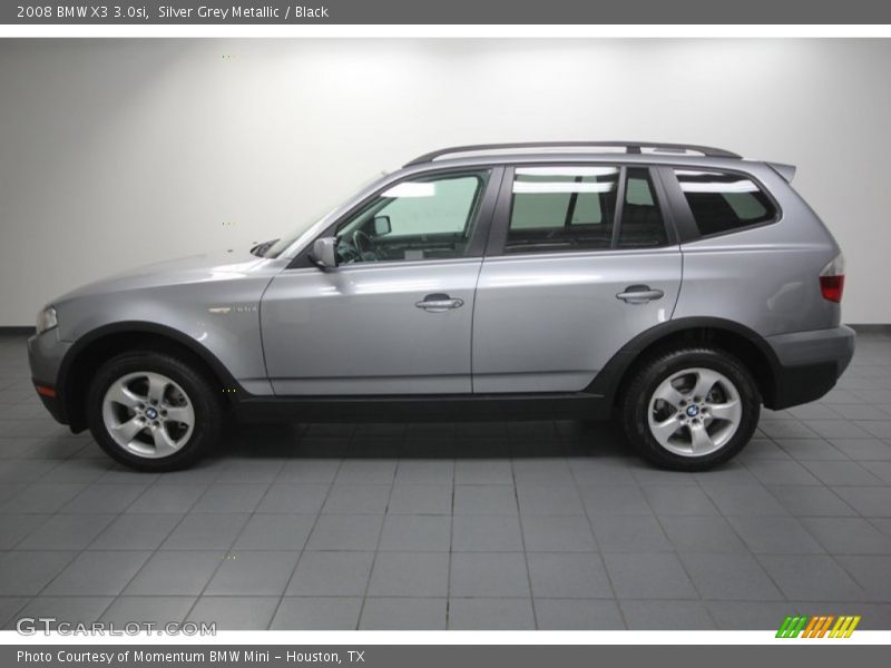 Silver Grey Metallic / Black 2008 BMW X3 3.0si
