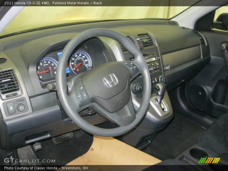 Polished Metal Metallic / Black 2011 Honda CR-V SE 4WD