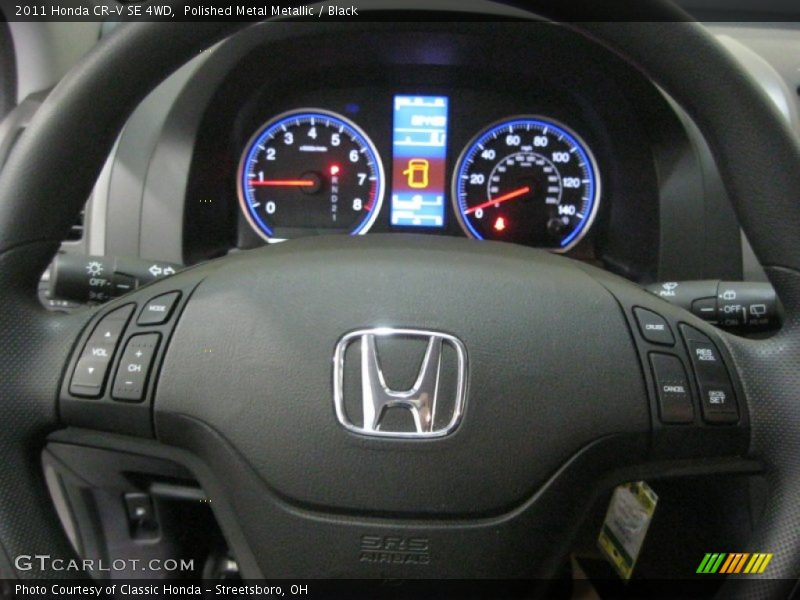 Polished Metal Metallic / Black 2011 Honda CR-V SE 4WD