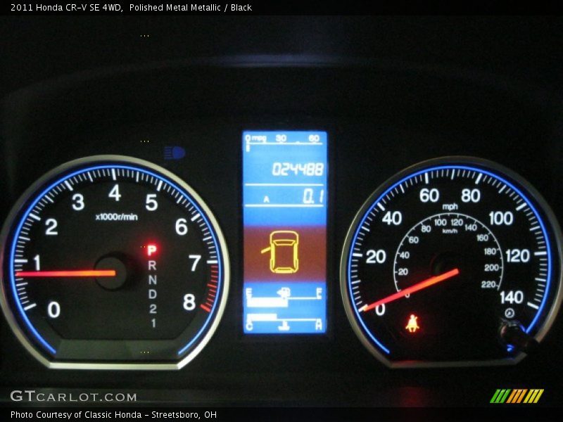 Polished Metal Metallic / Black 2011 Honda CR-V SE 4WD