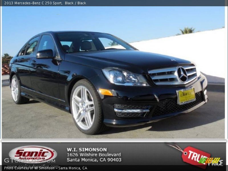Black / Black 2013 Mercedes-Benz C 250 Sport