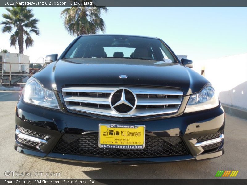 Black / Black 2013 Mercedes-Benz C 250 Sport