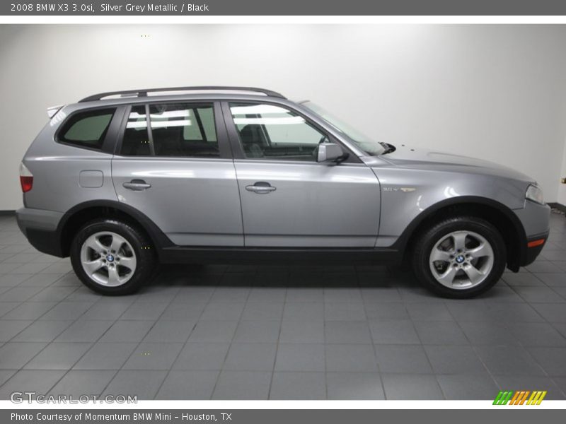 Silver Grey Metallic / Black 2008 BMW X3 3.0si