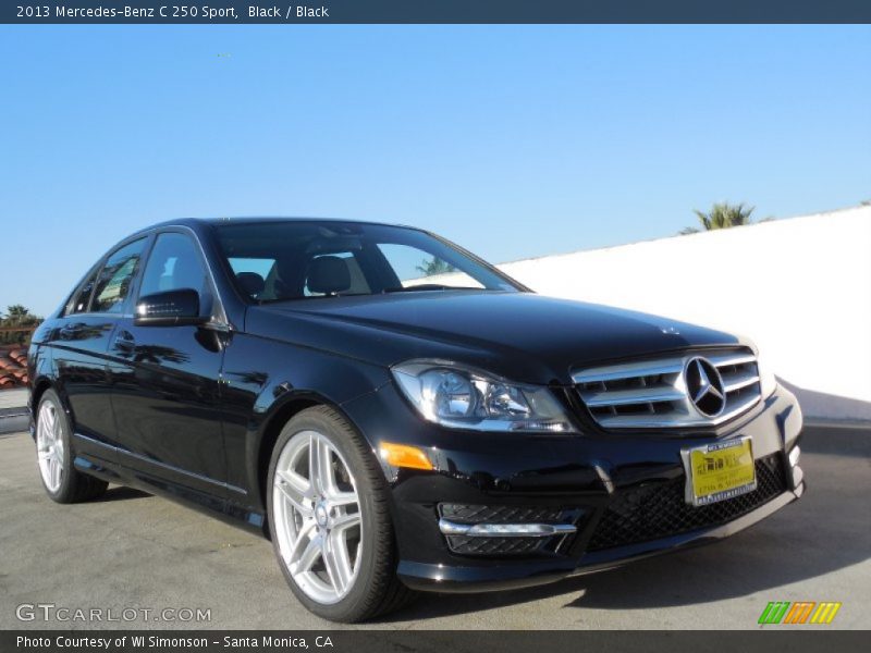 Black / Black 2013 Mercedes-Benz C 250 Sport