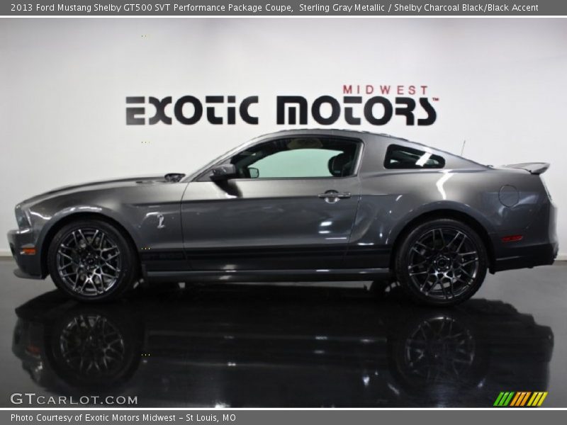 Sterling Gray Metallic / Shelby Charcoal Black/Black Accent 2013 Ford Mustang Shelby GT500 SVT Performance Package Coupe