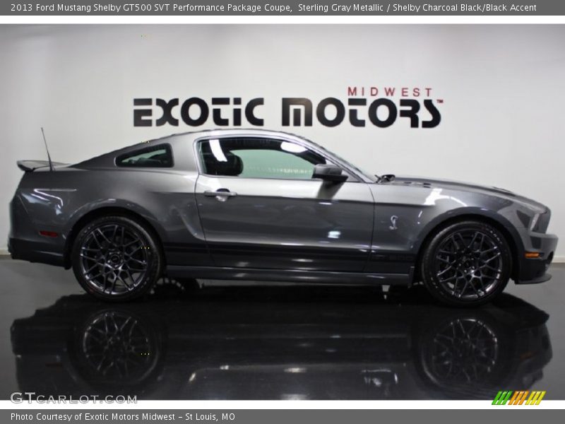 Sterling Gray Metallic / Shelby Charcoal Black/Black Accent 2013 Ford Mustang Shelby GT500 SVT Performance Package Coupe