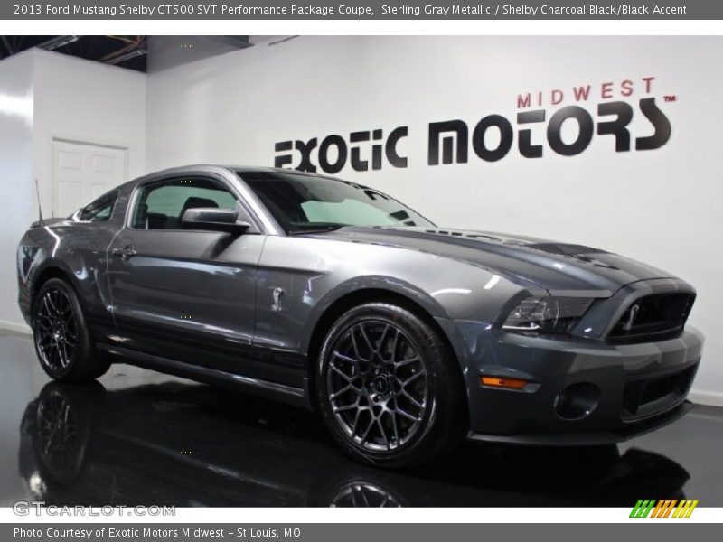 Sterling Gray Metallic / Shelby Charcoal Black/Black Accent 2013 Ford Mustang Shelby GT500 SVT Performance Package Coupe