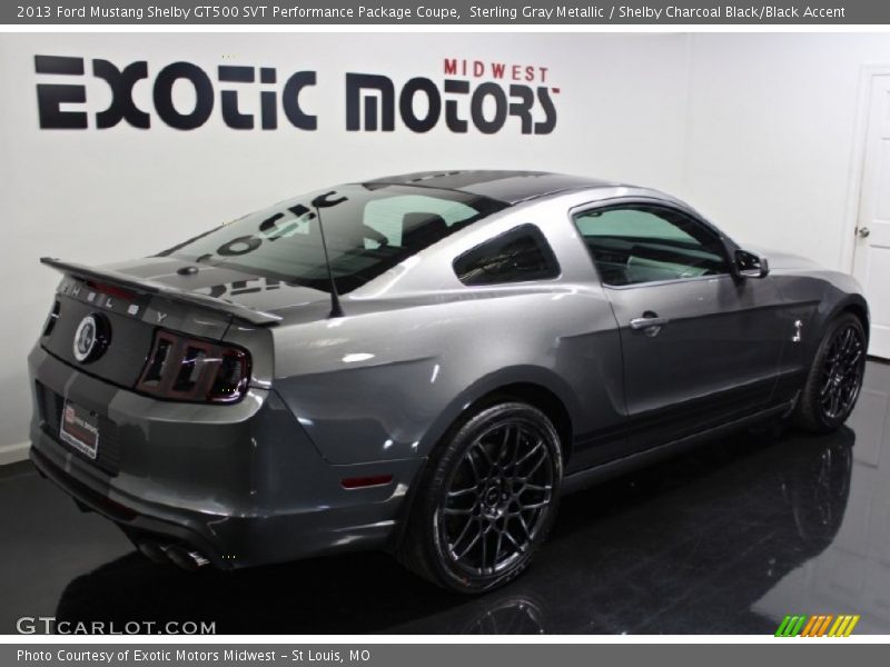 Sterling Gray Metallic / Shelby Charcoal Black/Black Accent 2013 Ford Mustang Shelby GT500 SVT Performance Package Coupe