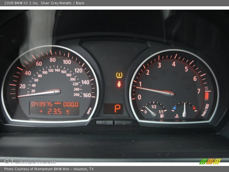 Silver Grey Metallic / Black 2008 BMW X3 3.0si