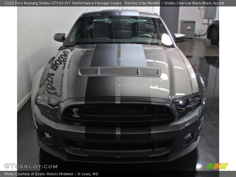 Sterling Gray Metallic / Shelby Charcoal Black/Black Accent 2013 Ford Mustang Shelby GT500 SVT Performance Package Coupe