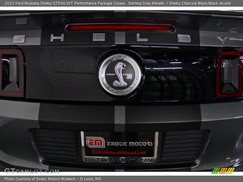 Sterling Gray Metallic / Shelby Charcoal Black/Black Accent 2013 Ford Mustang Shelby GT500 SVT Performance Package Coupe