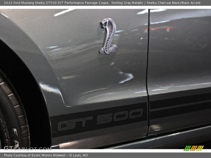 Sterling Gray Metallic / Shelby Charcoal Black/Black Accent 2013 Ford Mustang Shelby GT500 SVT Performance Package Coupe