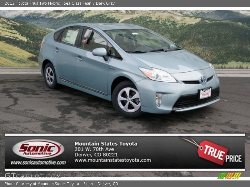 Sea Glass Pearl / Dark Gray 2013 Toyota Prius Two Hybrid