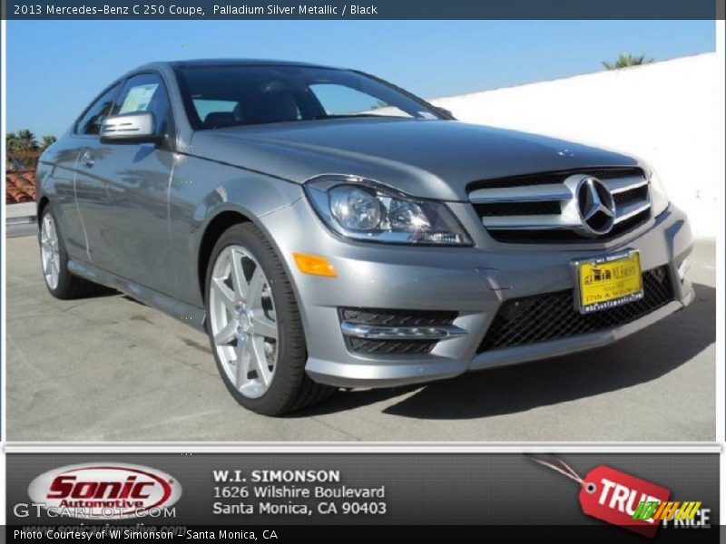Palladium Silver Metallic / Black 2013 Mercedes-Benz C 250 Coupe