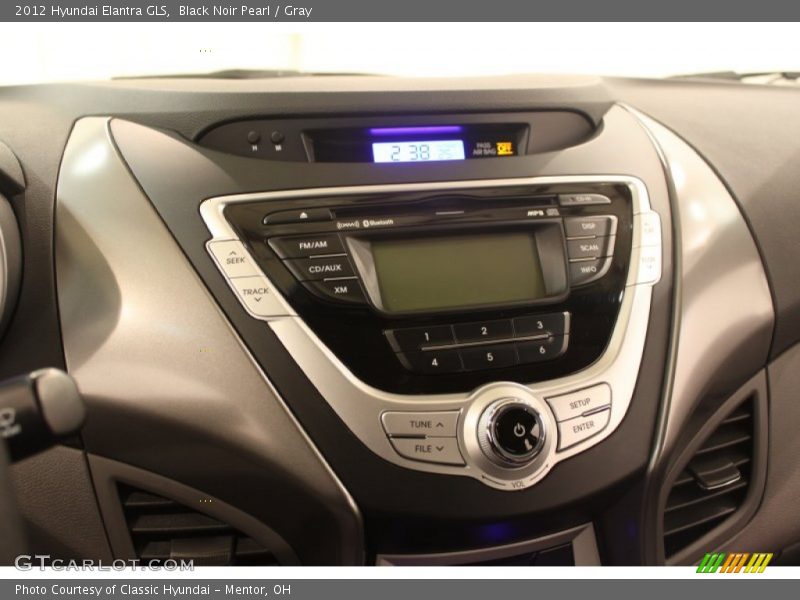 Black Noir Pearl / Gray 2012 Hyundai Elantra GLS