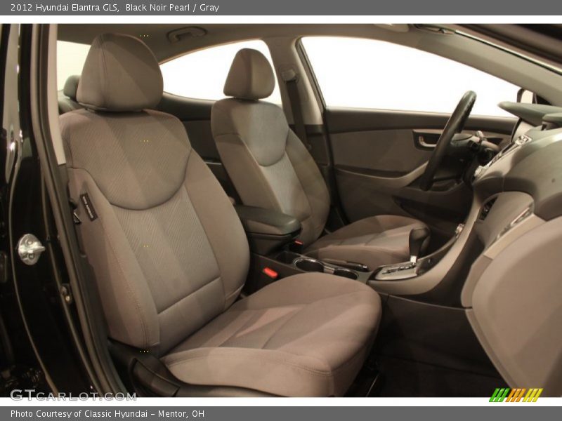 Black Noir Pearl / Gray 2012 Hyundai Elantra GLS