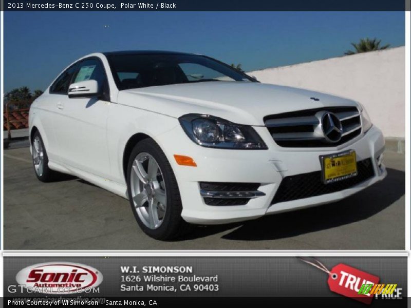 Polar White / Black 2013 Mercedes-Benz C 250 Coupe