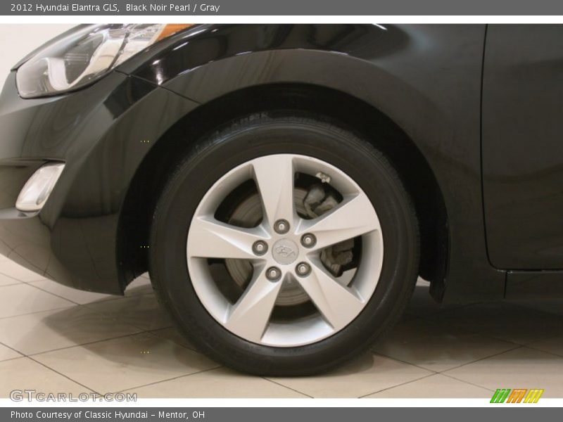 Black Noir Pearl / Gray 2012 Hyundai Elantra GLS