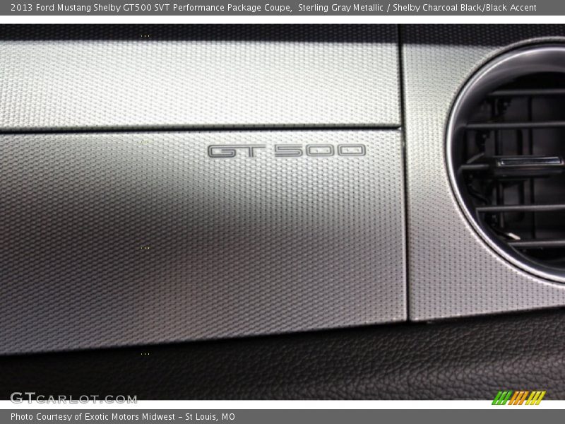 Sterling Gray Metallic / Shelby Charcoal Black/Black Accent 2013 Ford Mustang Shelby GT500 SVT Performance Package Coupe