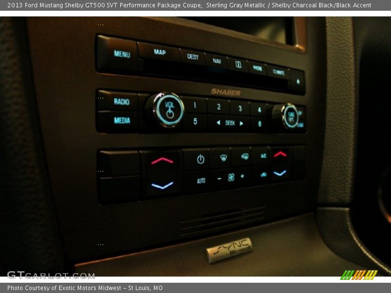 Controls of 2013 Mustang Shelby GT500 SVT Performance Package Coupe
