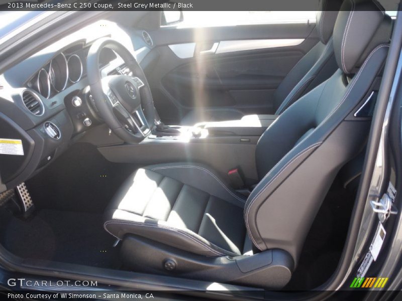 Steel Grey Metallic / Black 2013 Mercedes-Benz C 250 Coupe