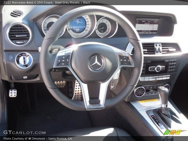 Steel Grey Metallic / Black 2013 Mercedes-Benz C 250 Coupe