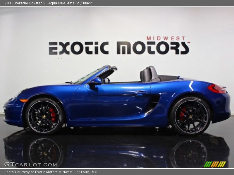 Aqua Blue Metallic / Black 2013 Porsche Boxster S