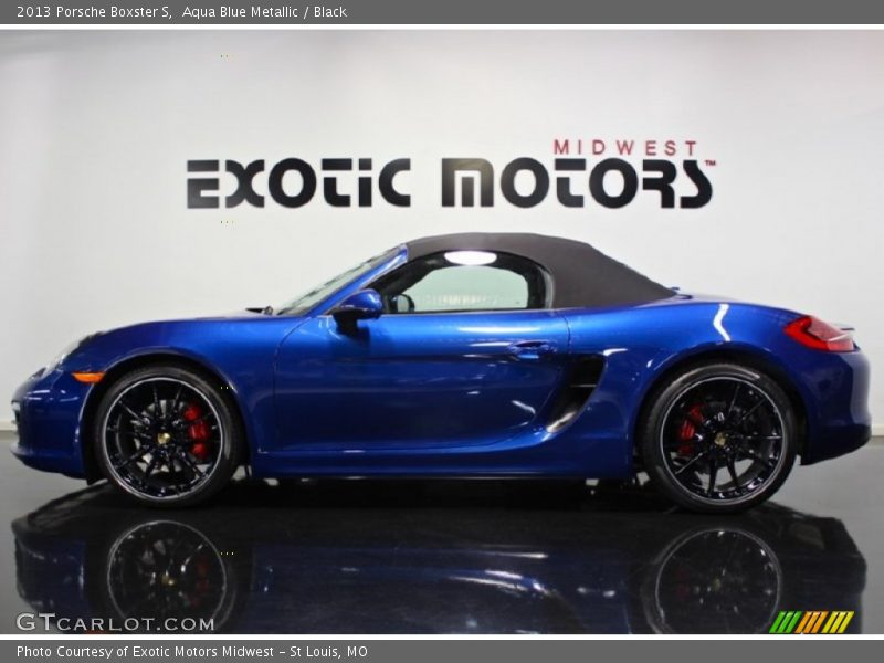 Aqua Blue Metallic / Black 2013 Porsche Boxster S
