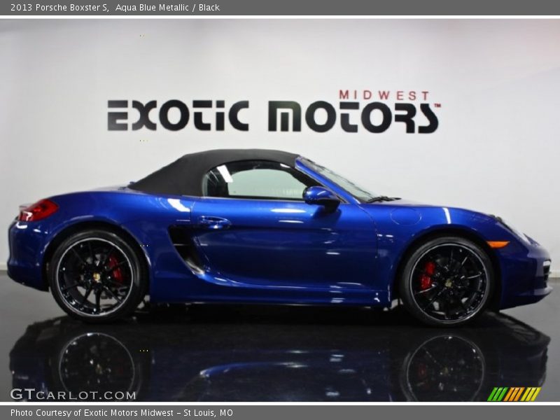 Aqua Blue Metallic / Black 2013 Porsche Boxster S