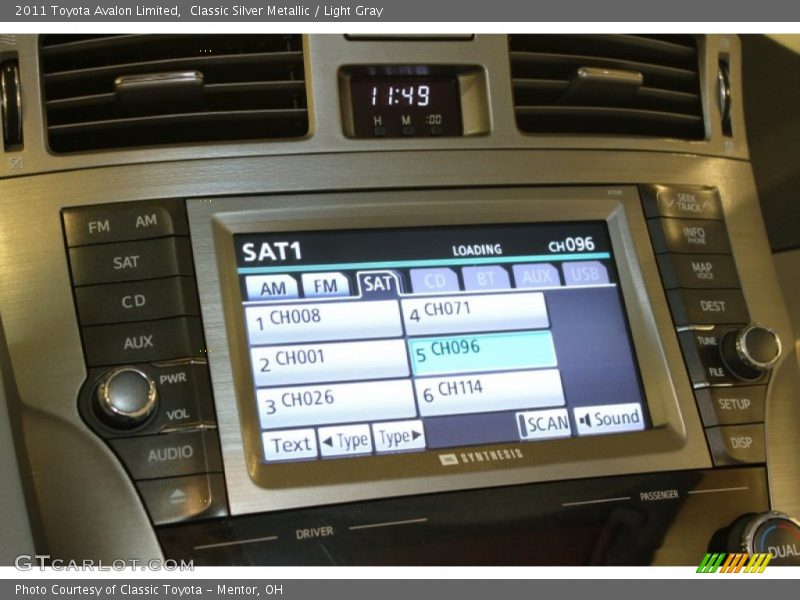 Classic Silver Metallic / Light Gray 2011 Toyota Avalon Limited