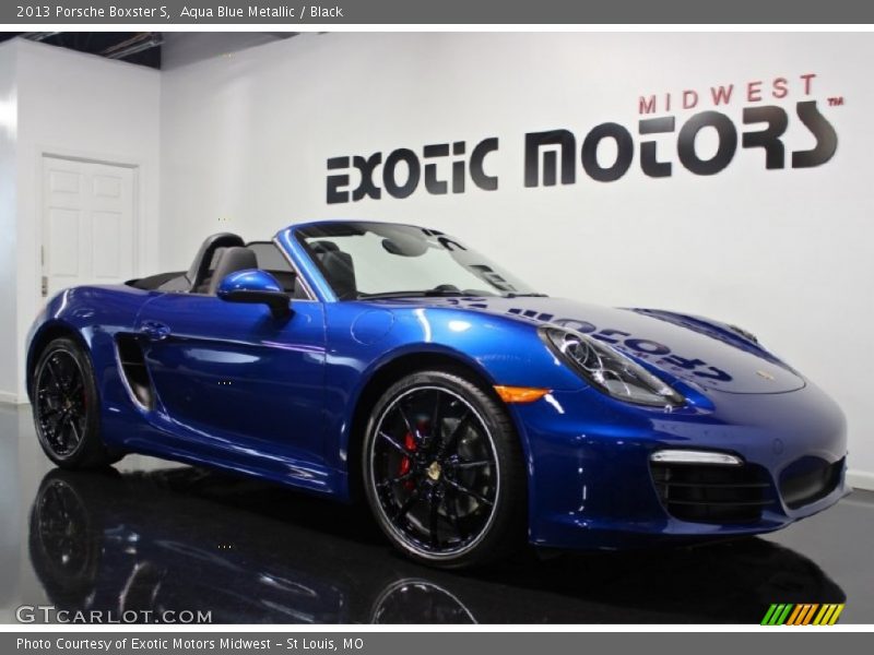 Aqua Blue Metallic / Black 2013 Porsche Boxster S