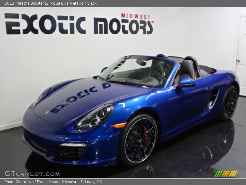 Aqua Blue Metallic / Black 2013 Porsche Boxster S