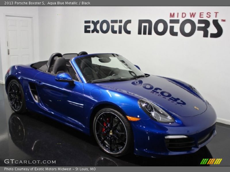 Aqua Blue Metallic / Black 2013 Porsche Boxster S