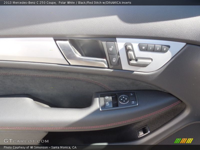 Polar White / Black/Red Stitch w/DINAMICA Inserts 2013 Mercedes-Benz C 250 Coupe