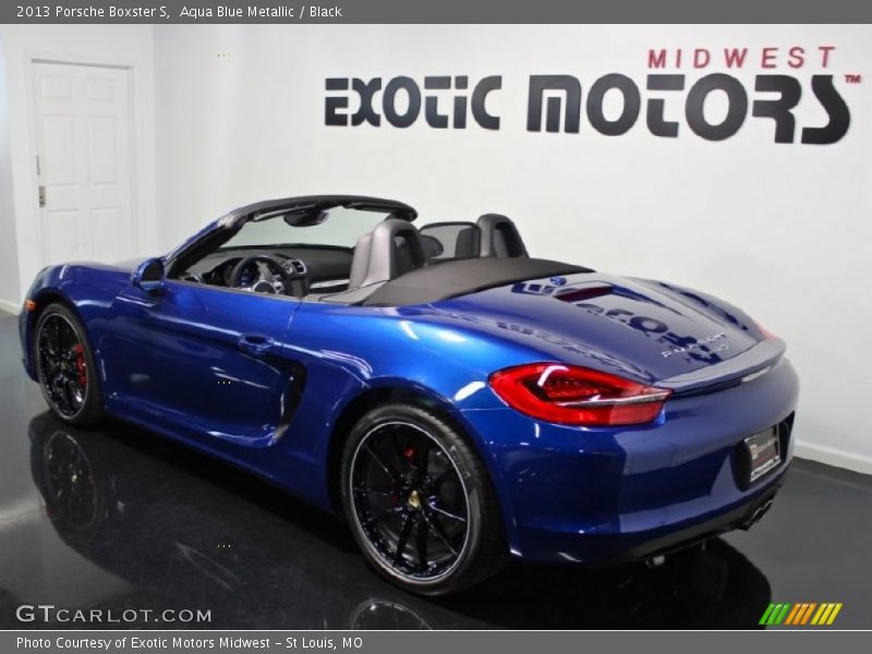 Aqua Blue Metallic / Black 2013 Porsche Boxster S