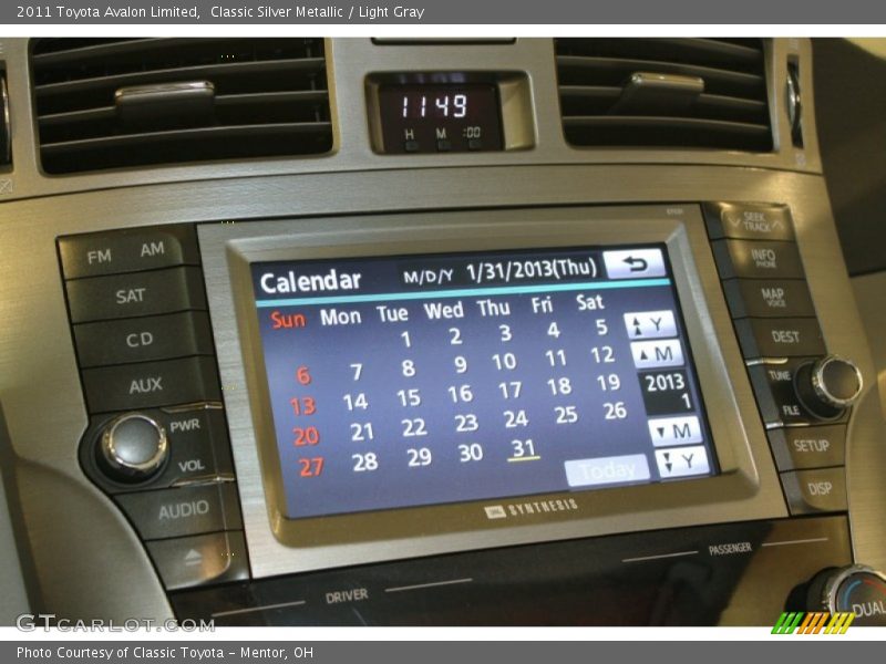 Classic Silver Metallic / Light Gray 2011 Toyota Avalon Limited