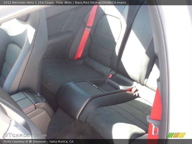 Polar White / Black/Red Stitch w/DINAMICA Inserts 2013 Mercedes-Benz C 250 Coupe