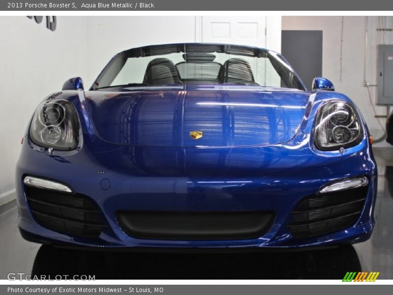 Aqua Blue Metallic / Black 2013 Porsche Boxster S