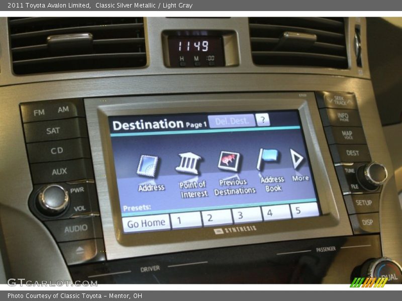 Classic Silver Metallic / Light Gray 2011 Toyota Avalon Limited