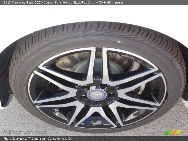 Polar White / Black/Red Stitch w/DINAMICA Inserts 2013 Mercedes-Benz C 250 Coupe