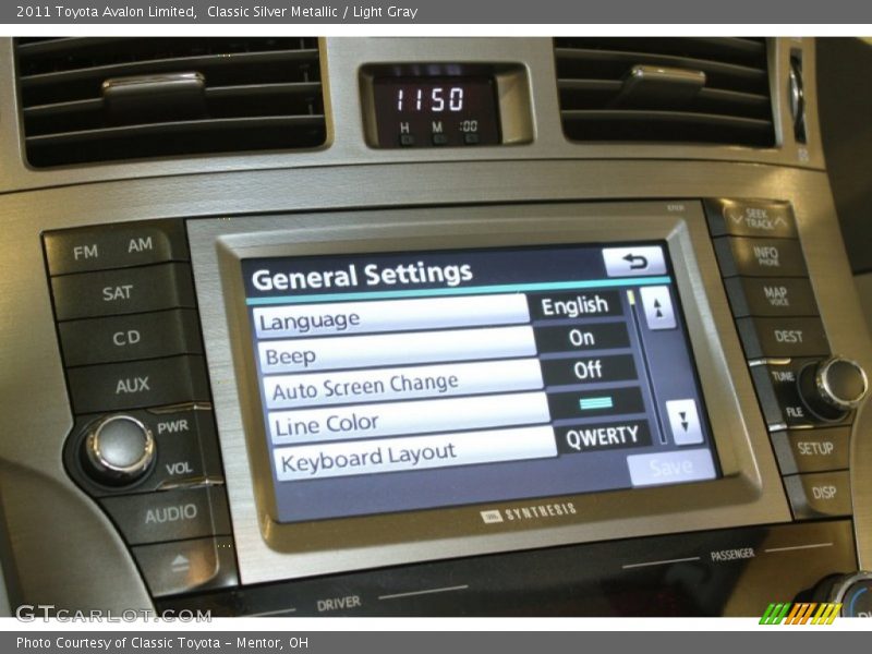 Classic Silver Metallic / Light Gray 2011 Toyota Avalon Limited